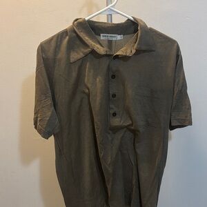 Giorgio Armani Men's Olive Polo Shirt Size Large